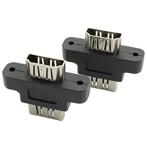 2PCS HDMI Femenino a HDMI Femenino Adaptador de Extensión miniatura 4