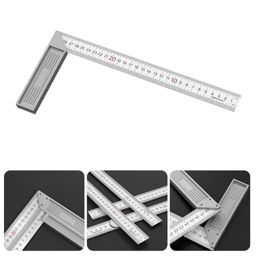 Regla de ángulos de aleación de aluminio de 30 cm miniatura 2