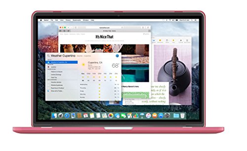 Coque MacBook Pro 13 rigide mat givré premium rose avec sa microfibre de précision
