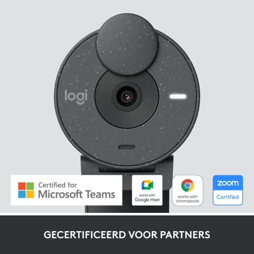 Logitech Brio 305 Full HD 1080P Webcam met Privacy Shutter, Mono Noise Reduction Mics, USB-C, Auto Light Correction, werkt met Zoom, Microsoft Teams, Google Meet - Graphite - Afbeelding 3