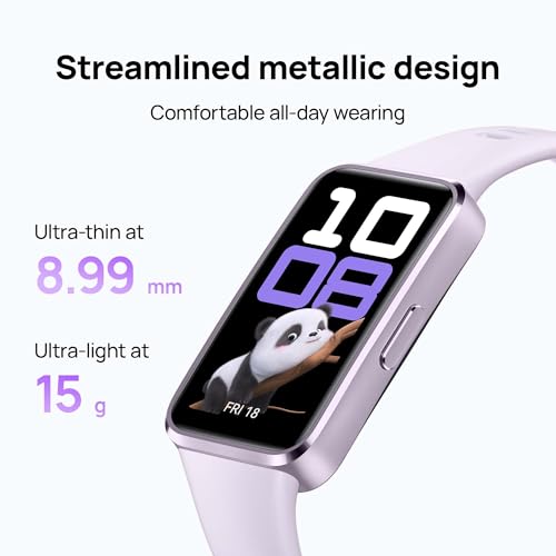 HUAWEI Band 10 Smartwatch mit KI-betriebener Fitness&uuml;berwachung, Pro-Level-Schlafanalyse, Assistent f&uuml;r emotionales Wohlbefinden, stromlinienf&ouml;rmiges Metallic-Design, schnelles Aufladen, kompatibel
