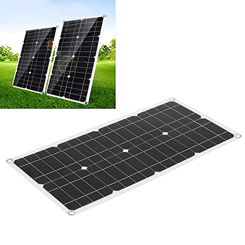 40W Flexible Solar Panel Charger,Durable Solar Cell Panel for Dual USB Output and Polycrystalline Silicon Solar Panel,Solar Panel Charging Kit,Solar Cell Panel