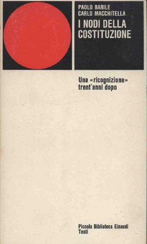 I nodi della costituzione