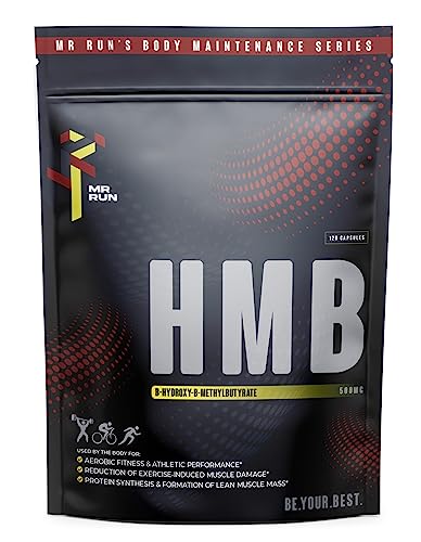 Mr Run's HMB - Muscle Strength & Fitness, 1000mg per Serving - Protect from Muscle Loss During Calorie Cutting, Ageing or Inactivity - 120 Capsules, 60 Servings