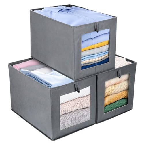 Boîtes de rangement avec poignée ASelected et grand format pliable pour placards