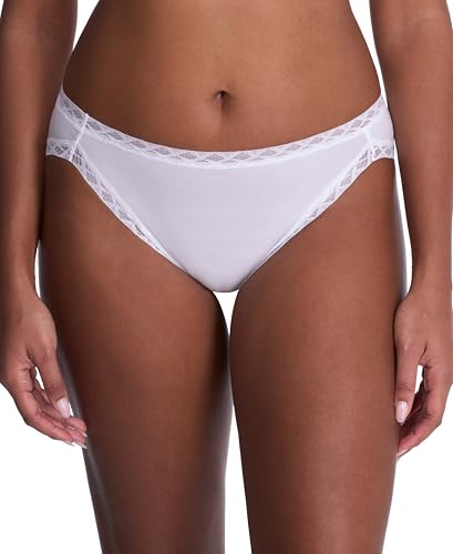 Natori Women's Bliss Cotton French Cut Panty, White, Small