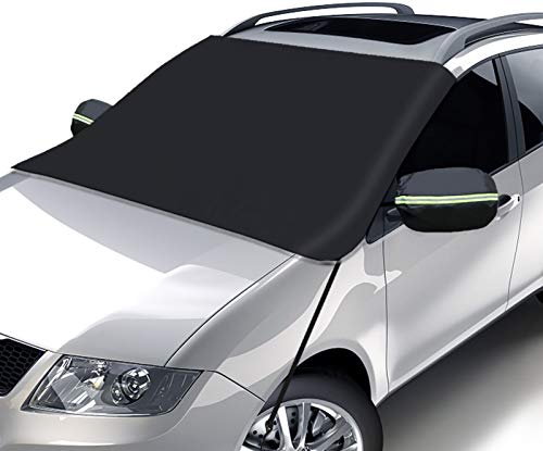 Icover Car Windshield Cover With Two Side Mirrors Covers, 600D Heavy Duty 3-Layer, Size 75" X 50" #TOP5
