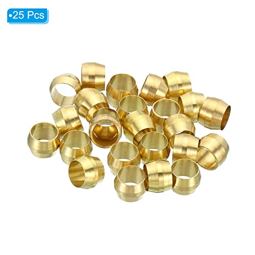 Patikil PTA221017TT0479 1/4 Inch Tube Od Brass Compression Sleeves Ferrules thumb #2