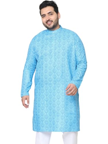 Image of SOJANYA Plus(Since 1958) Men's Cotton Checked Kurta