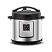 Nutricook Smart Pot Eko, 1000 Watts - 9 In 1 Instant Programmable Electric Pressure Cooker, 6 Liters, 14 Smart Programs, Brushed Stainless Steel/Black, 2 Years Warranty, Silver/Black