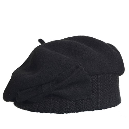 Vecry 4331290201 Lady French Beret 100% Wool Beret Floral Dress Beanie Winter Hat thumb #2