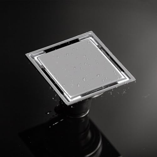 Kauwm 4-Inch Square Shower Drain Kit, Tile Insert Grate & Bonding Flange by Kauwm - Image 8