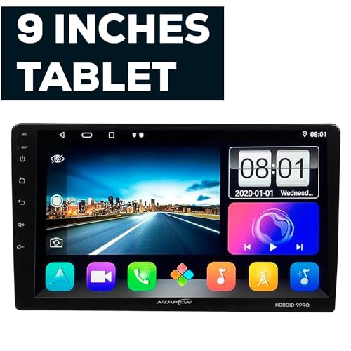 Image of Nippon NDROID 9PRO(T) with T-Link 2 /32 GB Wireless Apple Car Play and Android Auto with 9 Inch High Touch Panel Android 10.1, IPS Display, Bluetooth, WiFi, GPS, 40 Skin Included