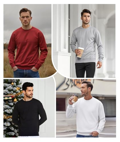 Little Beauty 3 Pack Crewneck Sweatshirts Long Sleeve Pullover Sweatshirts for Men Lightweight Casual Top S-3XL S-3XL - $17.49 after coupon - image 6