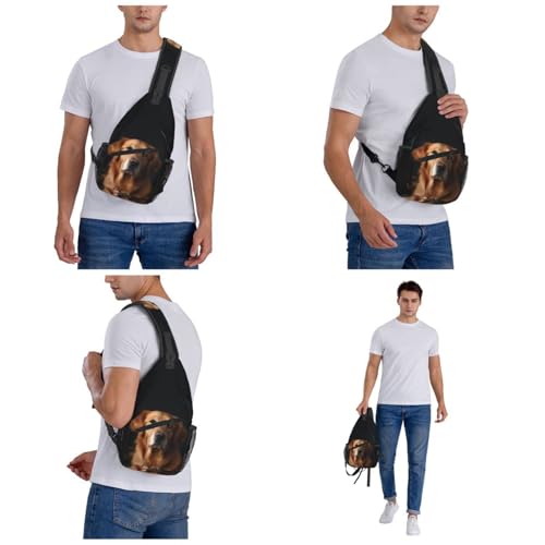Mochila tipo Sling negra para senderismo y uso diario miniatura 6