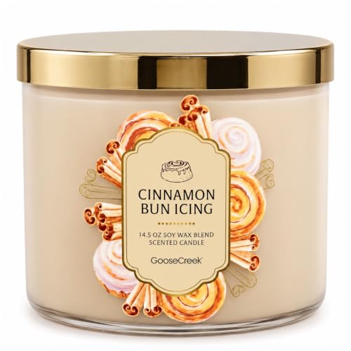 Cinnamon Bun Icing Scented Candle, Soy Wax Blend, 3-Wick, 14.5 oz,