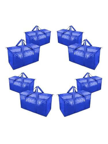 OLGRI Extra Large Moving Bags with Zippers,Moving Bags, Moving Supplies, Moving Boxes, College Storage Boxes,?hristmas storage.(set of 6)