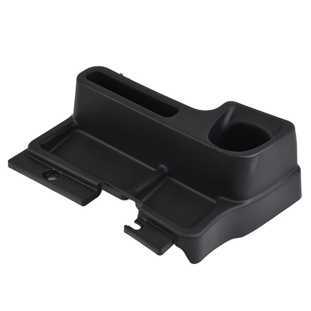 Bandeja de almacenamiento para consola central con portavasos para Toyota Land Cruiser LC70 LC71 LC76 LC79 09-20, organizador de coche de plástico negro con paquete de tornillos
