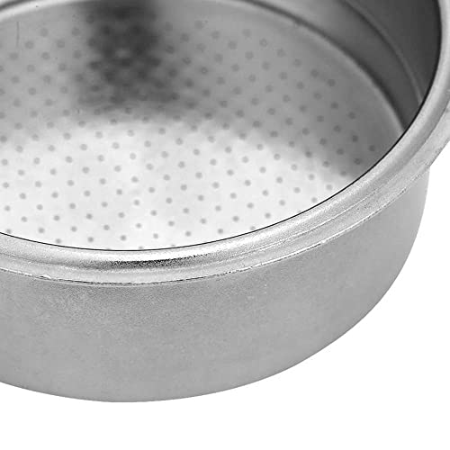 51mm Stainless Steel Coffee Filter Double Layer Filter Basket Stainless Steel Portafilter Basket Espresso Handle Compatible for Portafilter Coffee Machine(Double Cup)