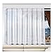 Produktbild SeGaTeX home fashion Fertiggardine Wohnwagenstore Anna weiß Effektfaden | Höhe 60-80cm nach Maß (Wunschhöhe angeben)| Abschluss unten Zinkband oder Stabsaum
