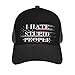 I Hate Stupid People Trucker Hat - Snapback Hat, Baseball Cap for Men Women - Breathable Mesh Side, Adjustable Fit - for Casual Wear Black