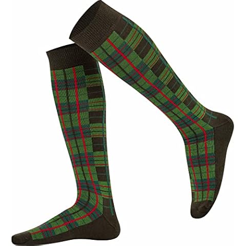 Mysocks Knee High Checked Socks for Women and Men - Breathable Combed Cotton Seamless Toe Unisex Long Socks - Casual Golf Knee Length Socks Cover
