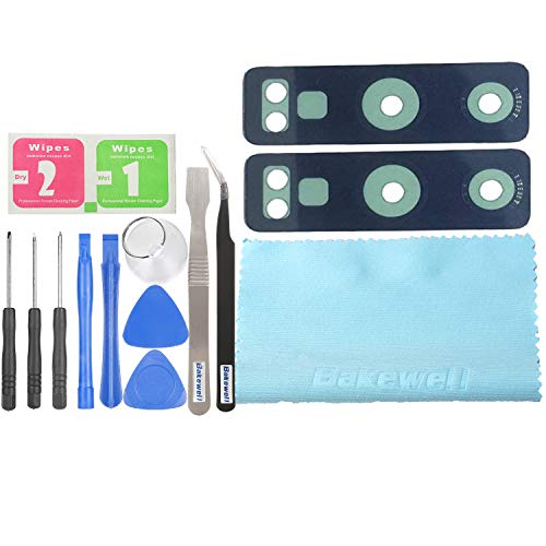 Bakewell Rear Back Camera Glass Lens Replacement for Samsung Galaxy Note 9 N960 N960F N960U Blue (2 Pcs)