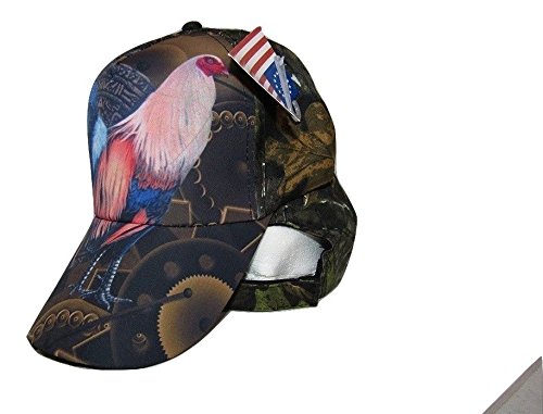 Gorra de béisbol estampada camuflaje Chicken Rooster miniatura 1
