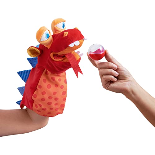 Haba Glove Puppet Eat It Up Dragon - Hand Puppet With Belly Bag To Eat Small Objects #TOP1