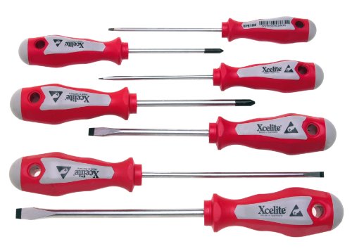 Xcelite XPE700 Chromium Molybdenum Steel Electronics Screwdriver Set, 7-Piece