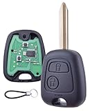 ANGOFIZ Clé Vierge ID46 Electronique à Programmer Compatible avec Citroen Berlingo Picasso Saxo Xsara Peugeot Partner Expert +Lame Vierge SX9 Vissée Télécommande à Distance Testée