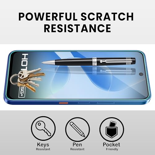 Image of ArmourPro Military Grade Gorilla Tempered Glass Screen Protector Compatible for Infinix Hot 60 5G with Edge to Edge Coverage, Cable Protector and Easy Installation kit (6.7 Inch)