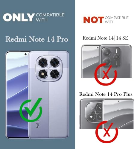 Image of Jkobi Lifetime Anti-Yellow Clear Back Case Cover for Redmi Note 14 Pro (Sleek Hard Crystal | Shockproof and Camera Protection)