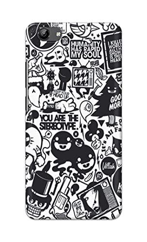 Image of Printed Hard Back Cover Case for Vivo Y71 | Vivo Y71i Back Cover (Mixed Cartoon) -1302