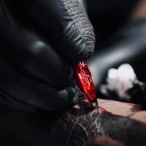 2026 Neu Tattoo Nadeln mit Silikonschutz, #12 Standard 0.35mm Round Liner 5RL,Tattoonadeln mit Verlängerter 13mm Spitze und Strukturierter Oberfläche für Einen Gleichmäßigen Tintenfluss (EL 1205RL)