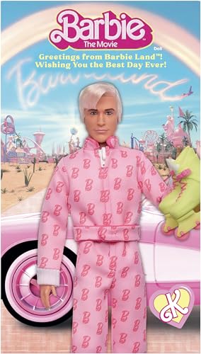 Barbie Le Film Poupée Ken à Collectionner inspirée par Le Personnage du Film interprété par Ryan Gosling avec Combinaison ornée de la Lettre B Baskets Blanches et Rollers Multicolores JCP80 - vue 6