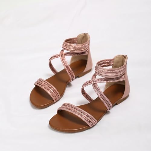 Image of Sandals Women Dressy Summer Flat Strappy Cute Casual Beach shoes