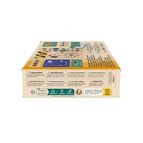 لوحة مونتيسوري بيزي بورد بلس V2 من ايابيدي، خشب، أصفر