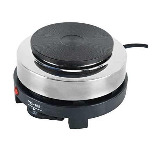 DasMarine 110V Small Electric Stove 500W Portable Countertop 5.5" Hot Plate Multifunctional Home Coffee Tea Water Heater