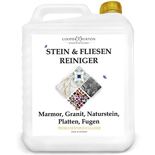 Terrassenreiniger Bodenreiniger Steinreiniger Fliesenreiniger intensive Reiniger Konzentrat für Pflasterstein Stein Feinsteinzeug Fliesen Terrassenplatten Betonplatten Reiniger | COOPER & BURTON 3 L