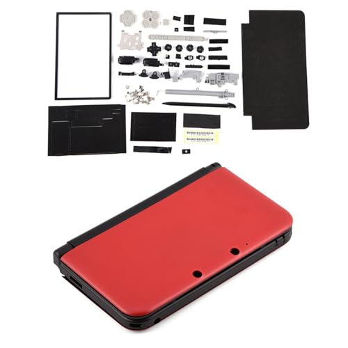 Image of Replecement Case for 3DS LL, Full Housing Case Cover Shell Repair Parts Complete Replacement Kit for 3DS XL Red
