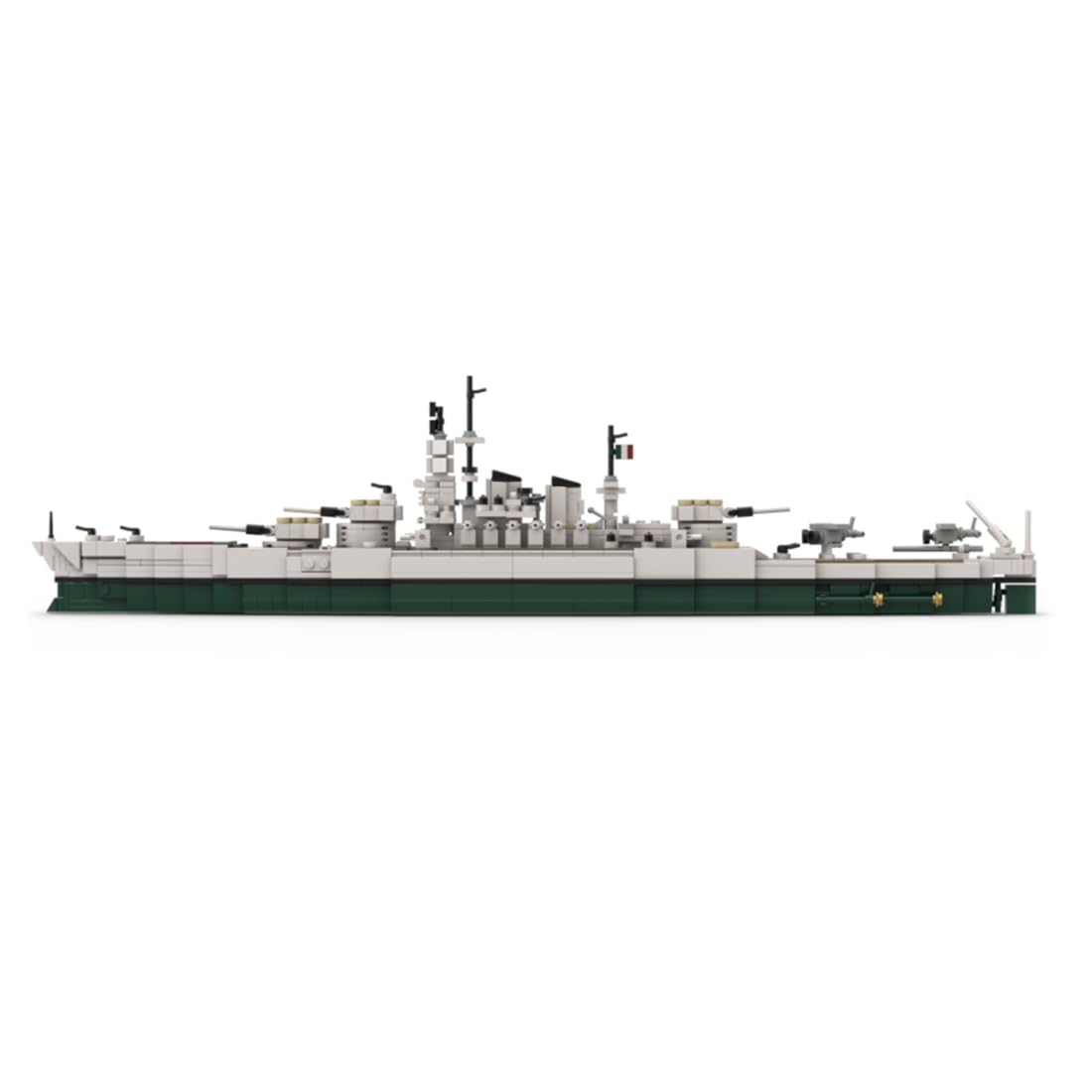 Militärisches Kriegsschiff Klemmbaustein-Set – detailreiches Modell mit präziser Struktur, Sammlerstück für Display & Sammlung, Geschenk für Erwachsene & Modellbau-Fans (1106 Teile)