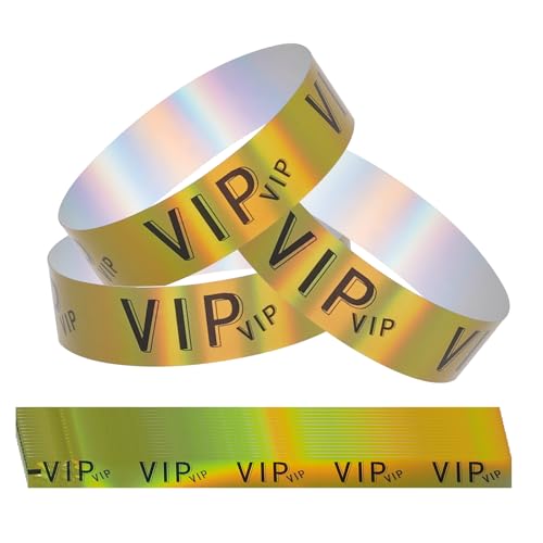 Tiggell 100Pcs Vip Wristbands Identification Party Wristbands Id Plastic Adjustable Bracelets Waterproof Arm Bands thumb #6