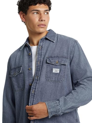 Hemden Mann Guess Jeans M4Yh56 D5Ei2 Regelmabige Gjmw Denim Licht