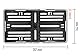 Kennzeichenhalter 255x130 Chrom Optik Leichtkraftrad Motorrad Nummernschildhalterung Traktor 255 x 130 Kennzeichenhalterung Kennzeichenverstärker Anhänger Kennzeichen Halter mit Befestigungsmaterial