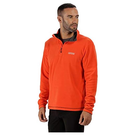 Regatta Thompson Pull de sport en polaire avec fermeture Éclair intégrale Ambre Glow XL