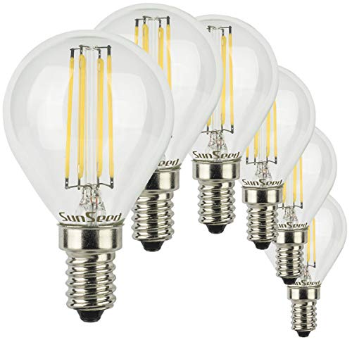 SunSeed® 6x Glühfaden LED Golfball-Lampe E14 6W ersetzt 60W Neutralweiß 4000K