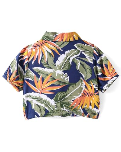 Image of Girls /Kids Printed Floral Designer Top and Palazzo Set Crop Top and Palazzo Set Printed /Fancy Palazzo and top Set for Girls with tie in Waist
