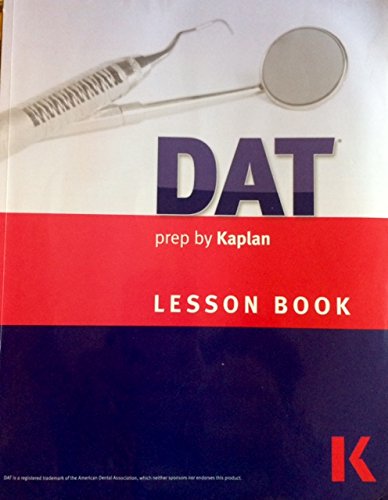 DAT prep by Kaplan Lesson Book: Kaplan, Kaplan: 9781625238979: Amazon ...