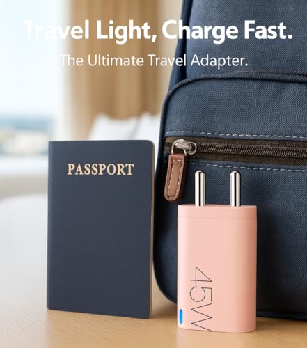 Image of Original 45W Super-Fast Type C Charging Adapter for Samsung S25 Ultra /Google 10 Pro XL /One plus15 /Nothing /Motorola /Xiaomi 17 Pro Max /iPhone /Laptop /Tablet /Chromebook|45W USB C PPS Charging Adaptor,Pink